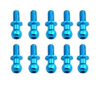 Jkjlorey 10Pcs M3 Metal Hex Ball Head Screws for TT01 TT02 D5 1/10 RC Drift Car Spare Parts Universal,Blue