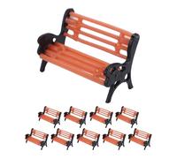 Jkjlorey 10Pcs Model Train HO N O Scale 1:100 Bench Chair Model Settee Street Park Layout Plastic Crafts,Garden/Railway Layout
