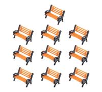 Jkjlorey 10Pcs Model Train HO N O Scale 1:150 Bench Chair Model Settee Street Park Layout Plastic Crafts,Garden/Railway Layout