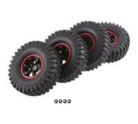 Jkjlorey 115mm Hight 12mm Hex RC Truck Wheels and Tires Replacement for 1/10 Scale Off Road, Set of 4