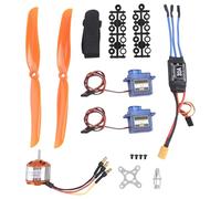 Jkjlorey 1400KV Brushless Motor 30A ESC XT60 Plug SG90 9G Mini Servo 8060 Propeller for RC Fixed Wing Plane Helicopter