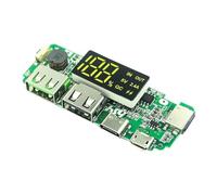 Jkjlorey 18650 Lithium Battery Digital Display Charging Module 5V 2.4A Three Charging Port with Display Boost Module Easy to Use