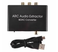 Jkjlorey 192KHz ARC Audio Adapter Audio Extractor Digital to Analog Audio Converter SPDIF Coaxial 3.5mm Jack Output