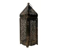 Jkjlorey 1pc Middle Metal Vintage Wind Lights Lantern Candle Holder Table Top Home Decor Accessories, No Candle ZTFD-48L