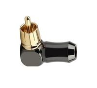 Jkjlorey 1Pcs Connector Audio Plug Male 90 Degree Right Angle Elbow Speaker Terminal Conector for Soldering Video Cable Replacement