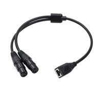 Jkjlorey 1Pcs Dual 3Pin XLR Female to RJ45 Adapter RJ45 to Dual XLR Cable for -CON Controller Series and Recording Studio Accessories