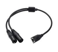 Jkjlorey 1Pcs Dual 3Pin XLR Male to RJ45 Adapter RJ45 to Dual XLR Cable for -CON Controller Series and Recording Studio Replacement Spare Parts