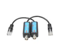 Jkjlorey 2 PCS IP Network Coaxial Transmitter Receiver Extender Safe Transmission Cables Plastic for Camera 10/100Mbps IP to Coaxial