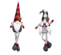 Jkjlorey 2 Pieces Christmas Curtain Buckle Tieback Mr and Mrs Gnome Curtain Tiebacks Hook Fastener Buckle Clamp for Christmas