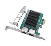 Jkjlorey 2 Port 2.5G PCIe Network Card 2.5 Gigabit Ethernet Adapter RTL8125BG Chip PCI-E Ethernet LAN Adapter for Desktop PC Easy Install Easy to Use