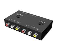 Jkjlorey 2 Way AV to -Compatible 2AV to -Compatible to -Compatible Multi-Function Convenient Signal Converter Easy Install