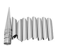 Jkjlorey 20 Pcs Cream Horn Molds Stainless Steel Cone Tubular Shaped Mold for Cannoli Tubes (Cream Cone)