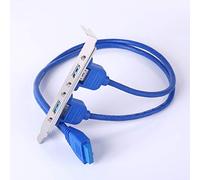 Jkjlorey 20-Pin to USB 3.0 Dual Port Cable Header, Extend Your USB 3.0 Port on Motherboard to Computer Case Bezel