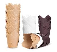 Jkjlorey 200pcs Tulip Cupcake Liners, Muffin Liners Holders for Baking Cups, Greaseproof Cupcake Wrappers for Party, Christmas Easy to Use