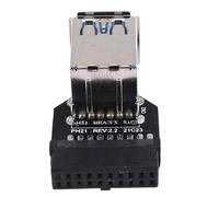 Jkjlorey 20Pin to Dual USB3.0 Adapter Connverter Desktop Motherboard 19 Pin/20P Header to 2 Ports USB a Female Connector,PH21