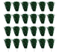 Jkjlorey 24Pcs Cheerleading Pom Poms Metallic Foil Cheer Pom Poms with Plastic Handle for Adults Kids Cheerleaders Party Green