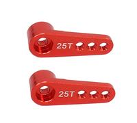 Jkjlorey 2Pcs 25T Steering Servo Arm Kits Metal Parts For 1/8 1/10 Rc Model Car/Boat Futaba Redcat Axial