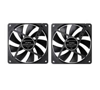 Jkjlorey 2pcs Computer Case Fan 92mm 4-Pin PWM High Airflow Ultra-Thin Cooling Fan 1200-3000RPM Cascadable FDB Bearing Fan