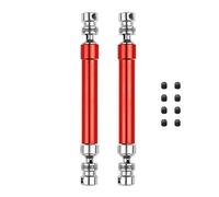Jkjlorey 2PCS Metal CVD Drive Shaft 110-160mm for 1/10 RC Rock Crawler Axial SCX10 90046 Trx4,Red