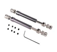 Jkjlorey 2PCS Metal CVD Drive Shaft 110-160mm for 1/10 RC Rock Crawler Axial SCX10 90046 Trx4,Titanium
