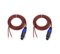 Jkjlorey 2Pcs Speakon Speaker Cable Bare Wire Open End Cable Speakon To Speaker Wire Audio Cord Amplifier Connection Cord