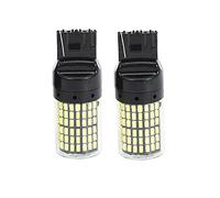 Jkjlorey 2Pcs Super Bright Canbus T20 7440 W21W Wy21W 144-Smd Reverse Light Turn Signal Light Error Free No Flash T20 7440 Led Bulbs,Black shell (white light)