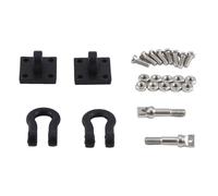 Jkjlorey 2Pcs Trailer Towing Buckle Tow Hooks Metal Climbing Trailer Shackles for 1/10 RC Car Truck Climbing Car (Black)