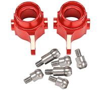 Jkjlorey 2Pcs Upgraded Metal Parts Rear Steering Cup for P929 P939 K969 K979 K989 K999 1/28 RC Car,Red