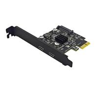 Jkjlorey 2Port PCIE Card PCI Express 3.0 X1 to Dual USB Expansion Card Power USB3.2 Gen2 10Gbps ASM3142 Chip for Desktop PC