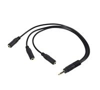 Jkjlorey 3.5mm Stereo Audio Splitter Cable Gold Plated 3.5mm (1/8 inch) TRRS Stereo Plug Male to 3 x 1/8 inch 3.5mm Stereo Jack Female 1 Input 3 Output Stereo Audio AUX Splitter Cable