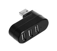 Jkjlorey 3 Port USB 2.0 Hub USB Port Splitter USB 2.0 Expander 90°-180° Degree Rotatable for Laptop PC Tablet Printer Camera