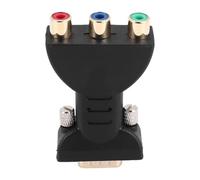 Jkjlorey 3 RGB Female to HD 15-Pin VGA Style Component Video Jack Adapter Conventer