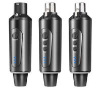 Jkjlorey 3PCS Wireless Microphone System XLR Microphone Converter Adapter 2.4GHz Transmitter Receiver for Condenser Dynamic Mic