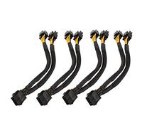 Jkjlorey 4 Pcs CPU 8 Pin Splitter ATX CPU 8 Pin Female to Dual 8(4+4) Pin Male EPS 12V for Motherboard Power Adapter Cable