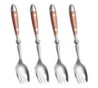 Jkjlorey 4 Pcs Metal Sporks Set Stainless Steel Salad Spoons with Bakelite Handle,Salad Forks Spork for Salad,Fruit,Dessert