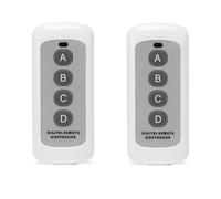 Jkjlorey 433MHZ Wireless Remote Control White 4-Button Remote Control EV1527 Learning Code Wireless Remote Control
