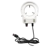 Jkjlorey 48 LED Industrial Microscope Camera Light Source Ring Lamp Light Illuminator Lamp Adjustable Brightness USB Interface