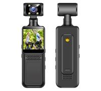 Jkjlorey 4K Pocket Action Sports Camera 4K HD Sports Camcorder Camera 180 Rotate Mini Wifi Camera with Waterproof Case Motion Camera No Memory Card