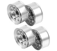Jkjlorey 4PCS 1.55 Metal Beadlock Wheel Rim Hub for 1/10 RC Crawler Car Axial Jr 90069 D90 CC01 LC70 MST,5