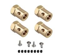 Jkjlorey 4PCS 5mm to 12mm Brass Combiner Wheel Hub Hex Adapter for B14 B16 C14 C24 MN D90 D91 MN99S RC Car Upgrade Parts