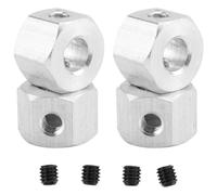 Jkjlorey 4PCS 5mm to 12mm Metal Combiner Wheel Hub Hex Adapter for D12 C14 C24 B14 B16 MN D90 D91 RC Car Upgrade Parts,Silver