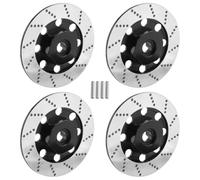Jkjlorey 4PCS Metal Brake Disc Wheel Rim Box Metal Hex Adapter 12mm for 1/10 D4 On-Road Racing RC Car Parts,Black