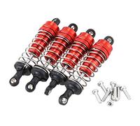 Jkjlorey 4Pcs Metal Damper Replacement Accessory Fit for 144001 1/14 4WD RC Drift Racing Car Parts,Red