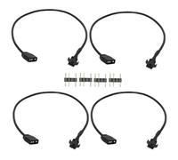 Jkjlorey 4Pcs RGB Extension Cable 5V 3-Pin to SM 3Pin Female ARGB Connector Addressable Adapter Cable for RGB Fan,PC LED Strip