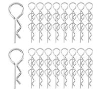 Jkjlorey 50Pcs Stainless Steel Body Clips Shell Cover Pin Bend for 1/10 RC Car Remote Control Toys Redcat Exceed Spare Parts