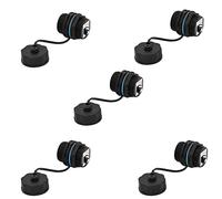 Jkjlorey 5PCS Panel Mounting RJ45 Waterproof Connector Ethernet LAN Cable Connector Double Head Adapter with Dust Cap