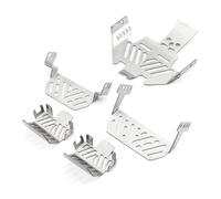 Jkjlorey 5PCS TRX4 Stainless Steel Chassis Armor Skid Plate, Anti-Skid Protection for 1/10 RC Crawler -4 RC Car Upgrade Parts