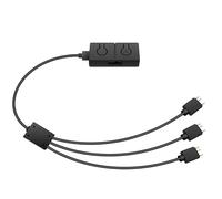 Jkjlorey 5V/3pin ADD-RGB to 12V/4PIN Adapter with 3-Way Splitter 5V ARGB to 12V RGB Converter Sync with Motherboard