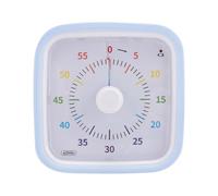 Jkjlorey 60 Minute Visual Timer with Protective Case, Rainbow Disk Timer, Silent Countdown Time Management Tool Light Blue