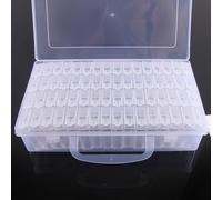 Jkjlorey 64 Grids Diamond Paint Storage Box DIY Nail Art Plastic Container Multifunctional Jewelry Box